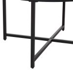 ΤΡΑΠΕΖΙ ΣΑΛΟΝΙΟΥ HM9420.03 BLACK MARBLE ΜΕΛΑΜΙΝΗ-ΜΑΥΡΗ ΜΕΤΑΛΛΙΚΗ ΒΑΣΗ Φ80x48,5Yεκ. - Image 4