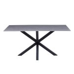 ΤΡΑΠΕΖΙ ΣΑΛΟΝΙΟΥ HM9470.05 GREY MARBLE-ΜΑΥΡΗ ΜΕΤΑΛ.ΒΑΣΗ 120x60x45,5Yεκ. - Image 3