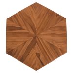 ΤΡΑΠΕΖΙ ΣΑΛΟΝΙΟΥ HEXAGON HM9790 ΞΥΛΟ ΤΕΑΚ ΣΕ ΦΥΣΙΚΟ 114x99x34Yεκ. - Image 5
