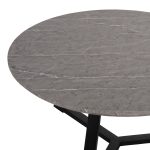 ΤΡΑΠΕΖΙ ΣΑΛΟΝΙΟΥ ΣΤΡΟΓΓΥΛΟ ROCKET HM9586.02 MDF ΓΚΡΙ ΜΑΡΜΑΡΟ-ΜΑΥΡΗ ΣΑΓΡΕ ΒΑΣΗ Φ80x42Υεκ. - Image 5