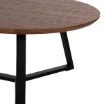 ΤΡΑΠΕΖΙ ΣΑΛΟΝΙΟΥ ΣΤΡΟΓΓΥΛΟ ROCKET HM9586.04 MDF WALNUT-ΜΑΥΡΗ ΣΑΓΡΕ ΒΑΣΗ Φ80x42Υεκ. - Image 6