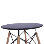 ΤΡΑΠΕΖΙ MINIMAL ΣΤΡΟΓΓΥΛΟ HM0060.02 ΜΑΥΡΟ ΧΡΩΜΑ MDF-ΠΟΔΙΑ ΟΞΙΑΣ ΦΥΣΙΚΟ Φ60Χ72Υεκ. - Image 4