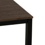 ΤΡΑΠΕΖΙ ΤΡΑΠΕΖΑΡΙΑΣ GOOSE HM9532 MDF ΚΑΡΥΔΙ-ΜΑΥΡΟ ΜΕΤΑΛΛΟ 120X80Χ75Yεκ. - Image 5
