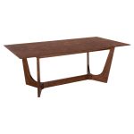 ΤΡΑΠΕΖΙ ΤΡΑΠΕΖΑΡΙΑΣ RIMER HM9742 MDF ΜΕ ΚΑΠΛΑΜΑ ΦΡΑΞΙΝΟΥ-ΚΑΡΥΔΙ ΧΡΩΜΑ 220X100x75Yεκ. - Image 4