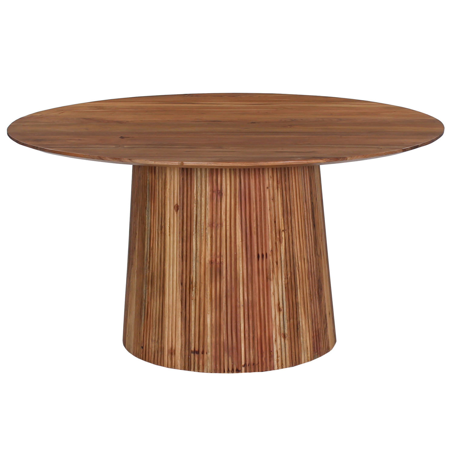 trapezi-trapezarias-stroggylo-fb99685-ma ΤΡΑΠΕΖΙ ΤΡΑΠΕΖΑΡΙΑΣ ΣΤΡΟΓΓΥΛΟ GROOT HM9685 ΜΑΣΙΦ ΑΚΑΚΙΑ ΣΕ ΦΥΣΙΚΟ Φ150x76Υεκ - Image 1
