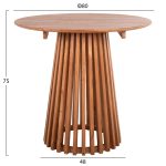ΤΡΑΠΕΖΙ ΤΡΑΠΕΖΑΡΙΑΣ ΣΤΡΟΓΓΥΛΟ FRANTZ HM9832.11 ΜΑΣΙΦ ΞΥΛΟ MINDI ΣΕ ΦΥΣΙΚΟ Φ80X75Υεκ. - Image 2