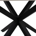 ΤΡΑΠΕΖΙ ΤΡΑΠΕΖΑΡΙΑΣ ΣΤΡΟΓΓΥΛΟ SYNTEC HM9309.02 SINTERED STONE ΛΕΥΚΟ ΜΕΤΑΛ.ΠΟΔΙΑ Φ115x75Y εκ. - Image 5