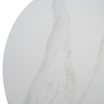 ΤΡΑΠΕΖΙ ΤΡΑΠΕΖΑΡΙΑΣ ΣΤΡΟΓΓΥΛΟ SYNTEC HM9309.02 SINTERED STONE ΛΕΥΚΟ ΜΕΤΑΛ.ΠΟΔΙΑ Φ115x75Y εκ. - Image 8