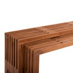 ΤΡΑΠΕΖΙΑ ΣΑΛΟΝΙΟΥ ΣΕΤ 2ΤΜΧ NYA HM9828 ΜΑΣΙΦ ΞΥΛΟ TEAK ΣΕ ΦΥΣΙΚΟ  110x30x46Υεκ. - Image 4