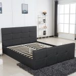 Κρεβάτι ArteLibre ANEMONE Μαύρο PU Με Αποθηκευτικό Χώρο 217.5x170.5x100cm(Στρώμα 160x200cm) - Image 3