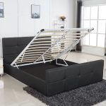 Κρεβάτι ArteLibre ANEMONE Μαύρο PU Με Αποθηκευτικό Χώρο 217.5x170.5x100cm(Στρώμα 160x200cm) - Image 4