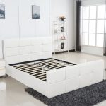 Κρεβάτι ArteLibre ANEMONE Λευκό PU Με Αποθηκευτικό Χώρο 217.5x170.5x100cm (Στρώμα 160x200cm) - Image 3