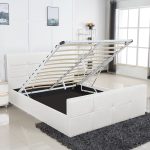 Κρεβάτι ArteLibre ANEMONE Λευκό PU Με Αποθηκευτικό Χώρο 217.5x170.5x100cm (Στρώμα 160x200cm) - Image 4