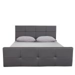 Κρεβάτι ArteLibre ANEMONE Γκρι PU 216x160.5x93cm (Στρώμα 150x200cm)