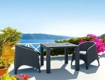 VEGAS RATTAN DARK GREY 100X100/140Χ75εκ. ΕΠΕΚΤ.ΤΡΑΠΕΖΙ - Image 4