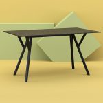MAX ΤΡΑΠΕΖΙ 140X80Χ74εκ. BLACK LAMINATE 12mm - Image 4