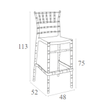 CHIAVARI 75εκ.ΣΚΑΜΠΟ(Σ4)AMBER TRANSP. 48Χ52Χ113εκ. - Image 5