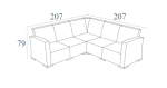 MONACO BROWN ΓΩΝΙΑ ΠΟΛ/ΝΙΟΥ 207Χ207Χ79εκ. - Image 4