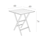 HELEN DARK GREY 60Χ60X74εκ. ΤΡΑΠΕΖΙ ΠΤΥΣ/ΝΟ ΠΟΛ/ΝΙΟΥ - Image 4