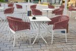 PORTOFINO WHITE/MARSALA ΠΟΛΥΘΡΟΝΑ ΠΟΛ/ΝΙΟΥ 58X58X80εκ. - Image 5