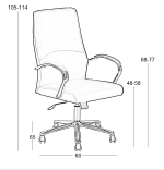 A9930 ΜΑΥΡO PU ΠΟΛΥΘΡΟΝΑ ΓΡΑΦΕΙΟΥ 60X65X48-105/58-114εκ. - Image 4