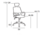 A9945 ΜΑΥΡO MESH ΠΟΛΥΘΡΟΝΑ ΓΡΑΦΕΙΟΥ 59X60X46-113/56-126εκ. - Image 5