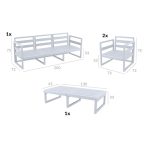 MYKONOS SET 3ΘΕΣ.WHITE ΜΕ ΜΑΞ.(3ΘΕΣ.+2ΠΟΛ.+ΤΡΑΠ 130εκ.) - Image 4