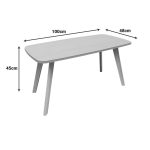 Τραπέζι σαλονιού Komela mdf σε φυσική απόχρωση 100x48x45cm - Image 4