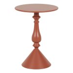 Βοηθητικό τραπέζι Lalou pakoworld μέταλλο σε απόχρωση terracotta Φ40x55εκ - Image 2