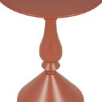 Βοηθητικό τραπέζι Lalou pakoworld μέταλλο σε απόχρωση terracotta Φ40x55εκ - Image 4