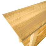 Κονσόλα Decoza pakoworld teak ξύλο σε φυσική απόχρωση 140x40x80εκ - Image 2