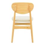 Καρέκλα Cardith pakoworld rubberwood-plywood σε φυσική απόχρωση-ύφασμα γκρι-μπεζ 48x51x78εκ - Image 6