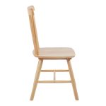 Καρέκλα Bristol pakoworld rubberwood σε φυσική απόχρωση 45x51x86εκ - Image 5