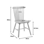Καρέκλα Bristol pakoworld rubberwood σε μαύρη απόχρωση 45x51x86εκ - Image 2