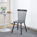 Καρέκλα Bristol pakoworld rubberwood σε μαύρη απόχρωση 45x51x86εκ - Image 3
