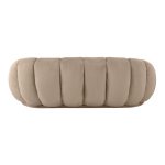 Καναπές Embrace pakoworld βελούδο σε μπεζ  απόχρωση 180x105x65εκ - Image 4