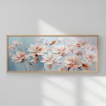 Πίνακας Flowery pakoworld με ψηφιακή εκτύπωση και πλαίσιο 120x2x50εκ