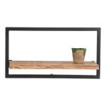 LIZARD Frame Ράφι Μέταλλο Βαφή Μαύρο, Ξύλο Ακακία Φυσικό - Image 2