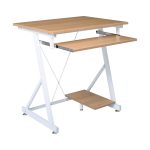 UNIT Γραφείο Η/Υ Μέταλλο Βαφή Άσπρο, Melamine Απόχρωση Sonoma - Image 3