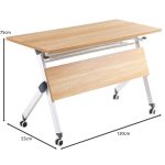 UNIT Γραφείο Η/Υ, Μέταλλο Βαφή Άσπρο, Melamine Απόχρωση Sonoma - Image 4