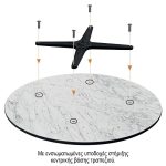 HPL (High Pressure Laminated) Επιφάνεια Τραπεζιού Απόχρωση Black Marble, UV, 60x80cm/12mm - Image 3