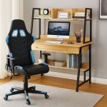 STUDENT-1 Set Γραφείο Η/Υ Sonoma - Μαύρο + Πολυθρόνα Gaming Μαύρο - Μπλε