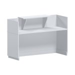 Γραφείο reception Lotus pakoworld σε λευκή απόχρωση 140x70x110εκ - Image 2
