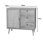 Μπουφές Oslo pakoworld σε sonoma απόχρωση 85x39x79εκ - Image 6