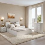 Σετ Κρεβατοκάμαρας Olympus White με Κρεβάτι 140x200εκ Σετ 4τεμ