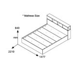 Σετ Κρεβατοκάμαρας Olympus White με Κρεβάτι 140x200εκ Σετ 4τεμ - Image 5
