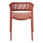 Πολυθρόνα Ankara pakoworld στοιβαζόμενη pp-pe rattan σε terracotta απόχρωση 54x55.5x77εκ - Image 5