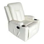 Πολυθρόνα relax Gessel pakoworld PU σε κρεμ απόχρωση 80x90x98εκ