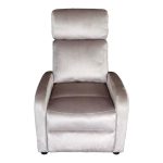 Πολυθρόνα relax Norva pakoworld βελούδο σε γκρι απόχρωση 68.5x86x100εκ - Image 3