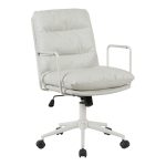 Καρέκλα γραφείου διευθυντη Kreno pakoworld PES γκρι 56x67x89-97εκ